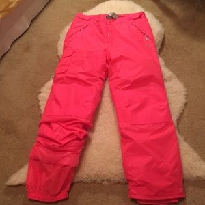 Pink girls ski pants